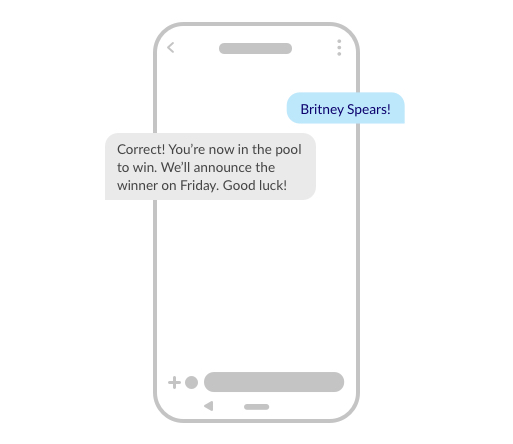 Example of SMS competition