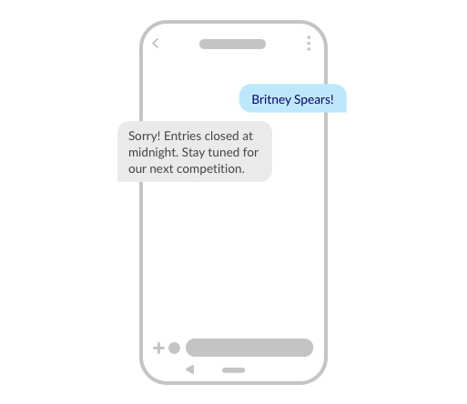 Example of SMS competition
