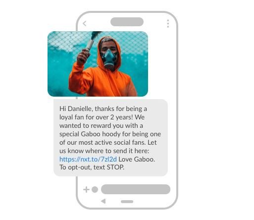 thank you gift for loyal customers via sms