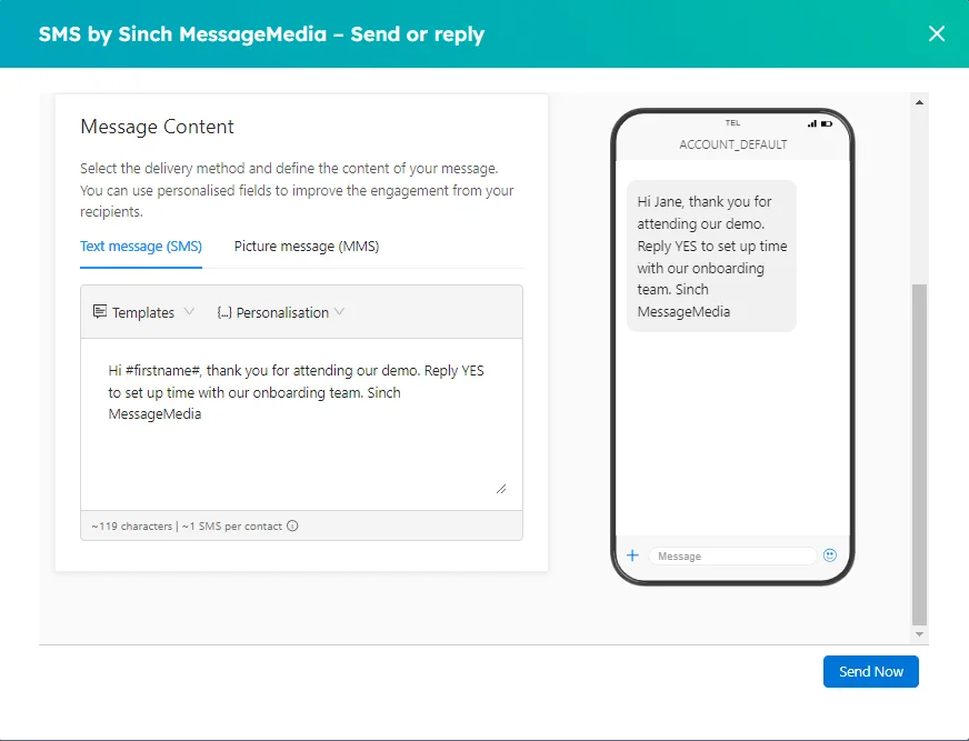 Conversational SMS on HubSpot