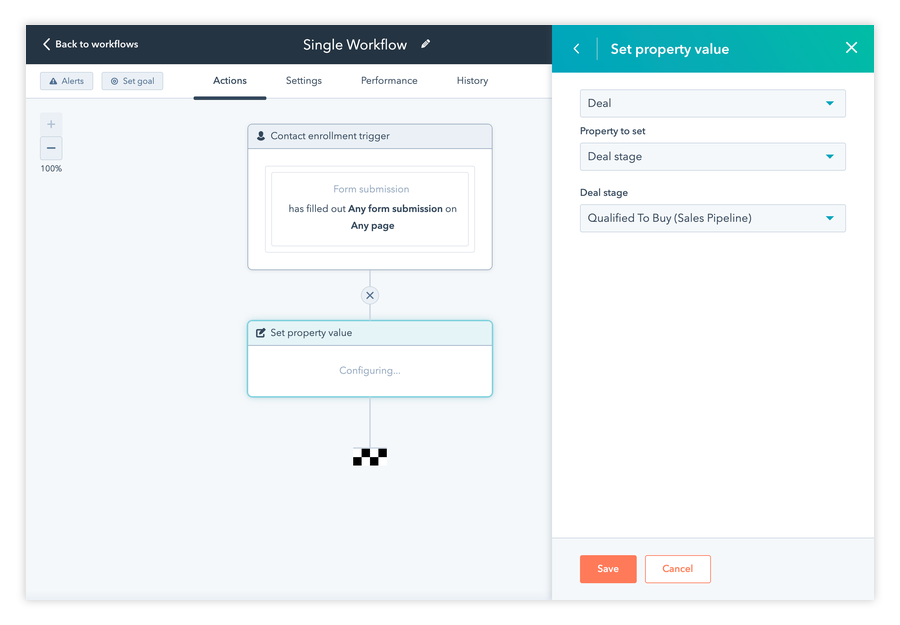 HubSpot set property value