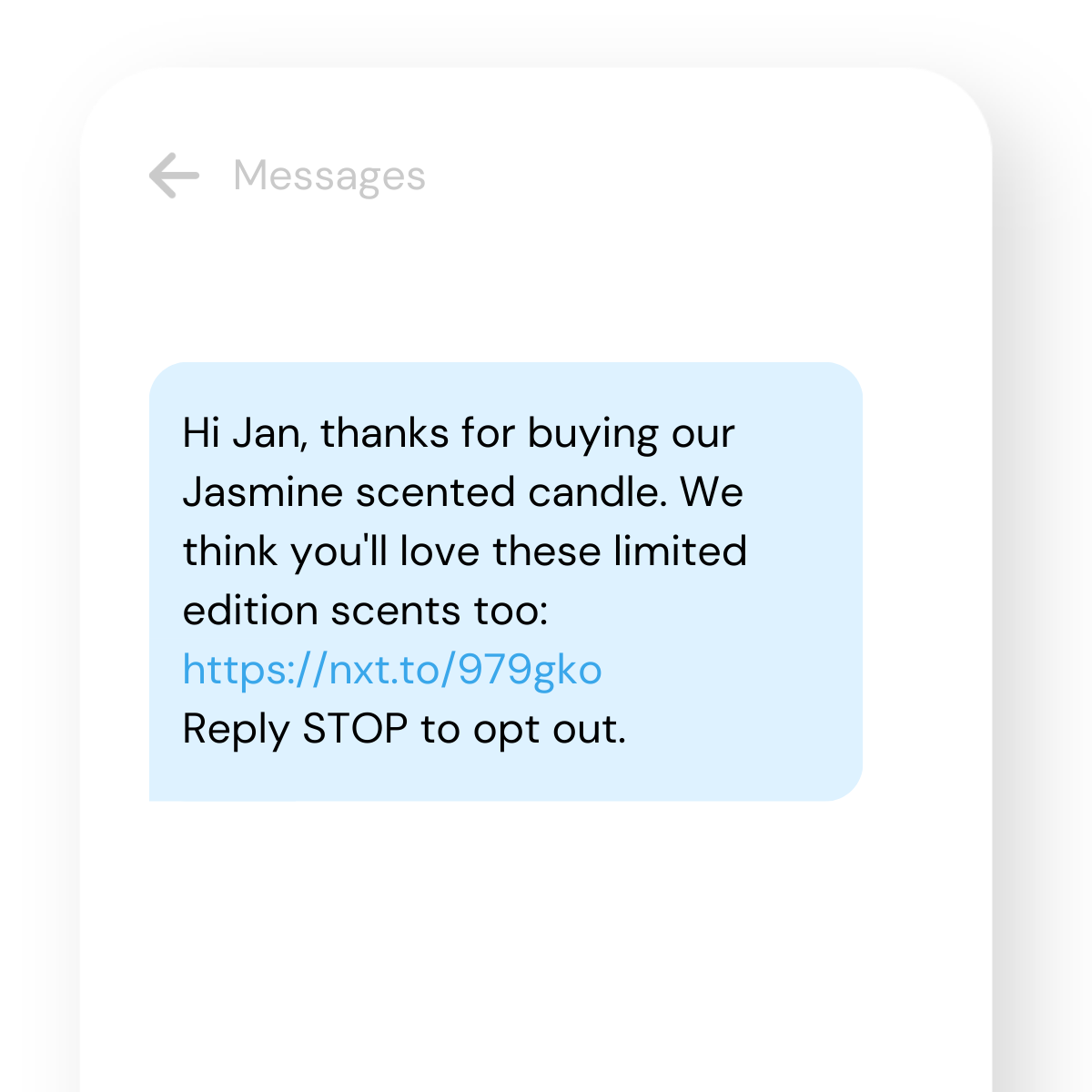 SMS-marketing-example-make-it-personal
